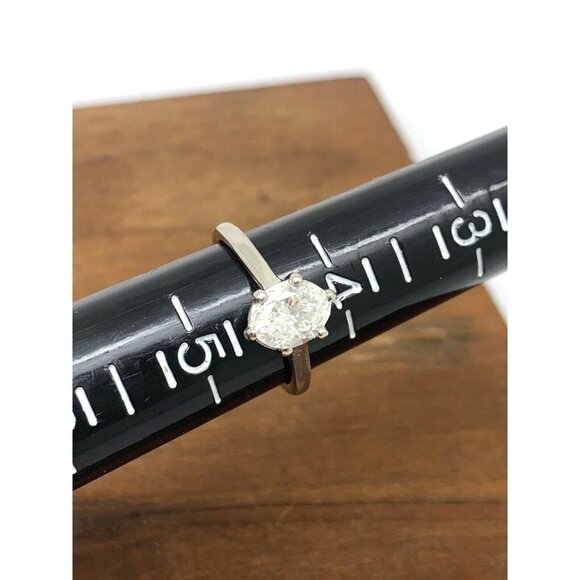 Engagement Ring Diamond 0.96ct GIA VS2 F Platinum Oval Solitaire Size 4.5 - Picture 10 of 15